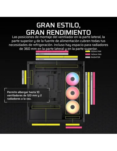 Torre Corsair 3500X LX-R RGB iCUE LINK Negro