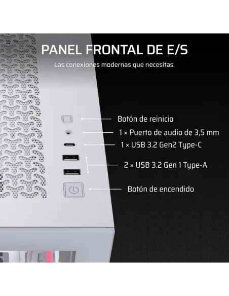 Torre Corsair 3500X LX-R RGB iCUE LINK Blanca