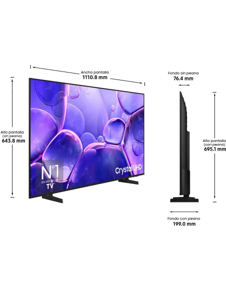 Televisor Samsung U8075F 50" 4K con Tizen y 3 HDMI