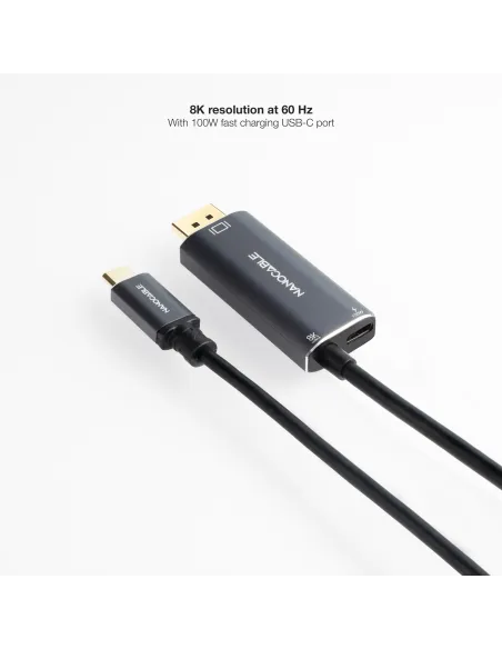 Nanocable 10.15.5012 USB?C a DP 1.4 8K + PD