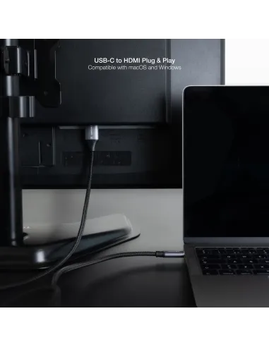 Cable Conversor Nanocable 10.15.5262 USB-C a HDMI 4K 1,8M