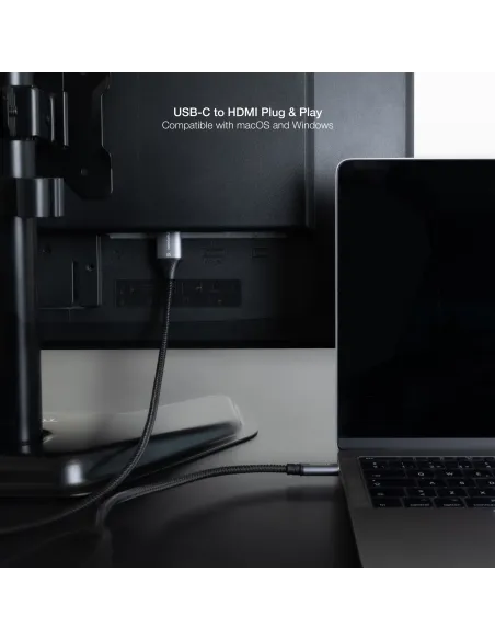 Cable Conversor Nanocable 10.15.5262 USB-C a HDMI 4K 1,8M