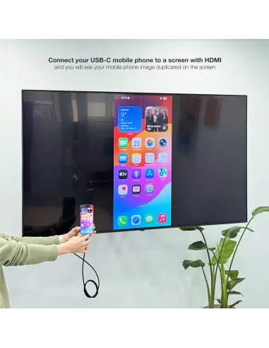 Cable Conversor Nanocable 10.15.5262 USB-C a HDMI 4K 1,8M