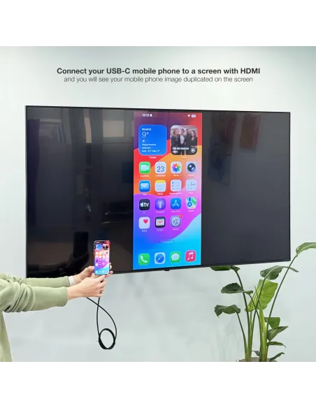 Cable Conversor Nanocable 10.15.5262 USB-C a HDMI 4K 1,8M