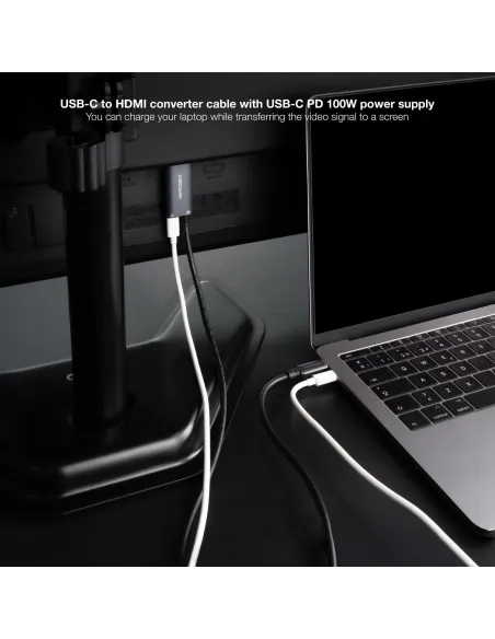 Nanocable 10.15.5182: USB-C a HDMI 2.1 con PD