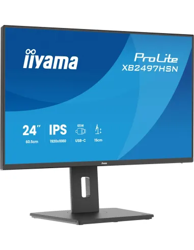 Monitor-dock USB-C Iiyama ProLite XB2497HSN-B1
