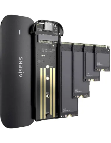 Caja externa NVMe AISENS ASM2-024B USB-C 10 Gbps