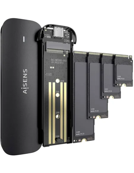 Caja externa NVMe AISENS ASM2-024B USB-C 10 Gbps