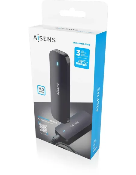 Caja externa NVMe AISENS ASM2-024B USB-C 10 Gbps