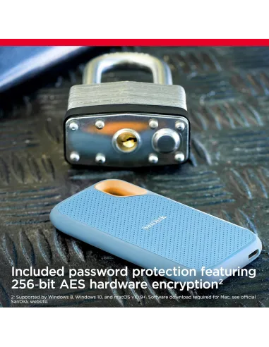 Disco Duro SSD Externo SanDisk Extreme Portable 4 TB e IP65