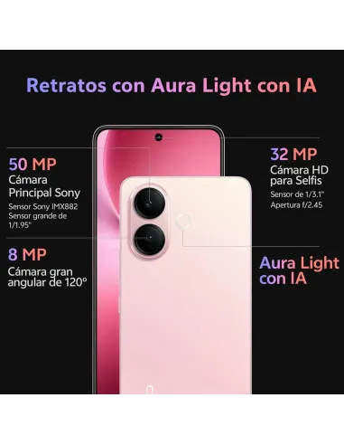 Smartphone Vivo V60 Lite 5G 8GB/256GB Rosa AMOLED 120 Hz