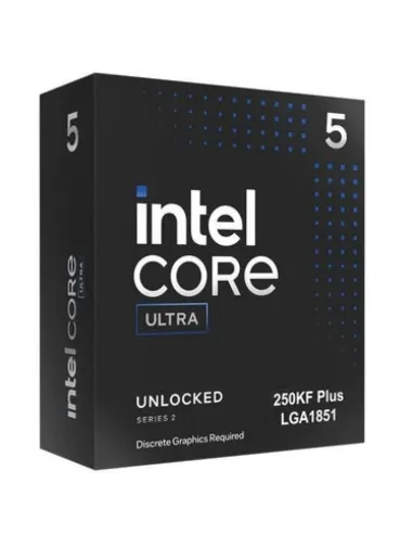 Intel Core Ultra 5 250KF Plus 18 Núcleos 3.6 GHz Frecuencia Base 5.3 GHz Frecuencia Turbo Sin Gráficos Integrados