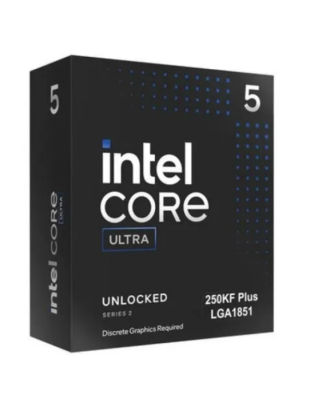 Intel Core Ultra 5 250KF Plus 18 Núcleos 3.6 GHz Frecuencia Base 5.3 GHz Frecuencia Turbo Sin Gráficos Integrados