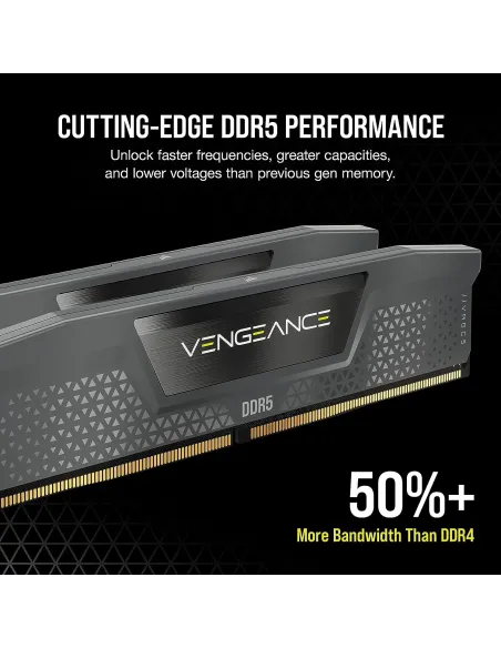 Corsair Vengeance DDR5 6000MHz 32GB (2x16GB) CL36 Memoria Dual AMD EXPO e Intel XMP Gris