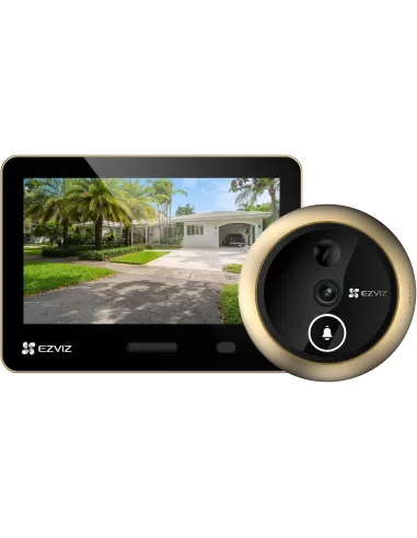 EZVIZ EP4 Golden Mirilla Digital Inteligente WiFi 4K para Puerta con Pantalla Táctil a Color de 5,5"