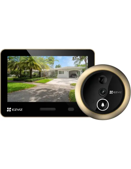 EZVIZ EP4 Golden Mirilla Digital Inteligente WiFi 4K para Puerta con Pantalla Táctil a Color de 5,5"