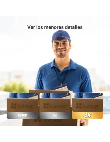 Mirilla digital EZVIZ EP4 Golden 4K con pantalla Táctil
