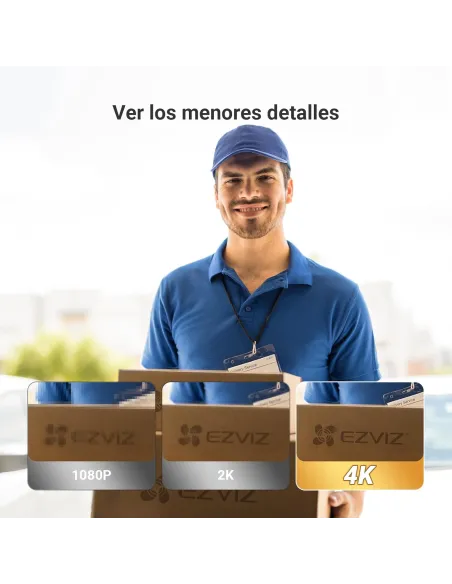 Mirilla digital EZVIZ EP4 Golden 4K con pantalla Táctil