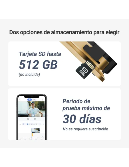 Mirilla digital EZVIZ EP4 Golden 4K con pantalla Táctil