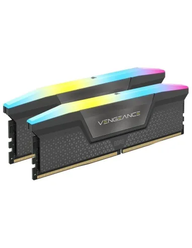 Corsair Vengeance RGB DDR5 6000MHz 32GB (2x16GB) CL30 Memoria Dual AMD EXPO e Intel XMP Gris