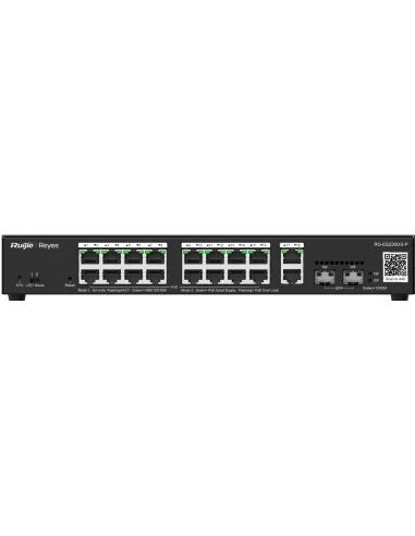 Ruijie Networks RG-ES220GS-P Switch Gestionado L2 con 20 Puertos Gigabit Smart 16 Puertos PoE