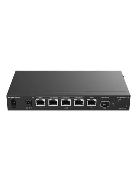 Ruijie Reyee RG-EG406XS-P Router Gestionado Cloud de 5 Puertos 4xPoE de 2.5G y 1xSFP+ 10G
