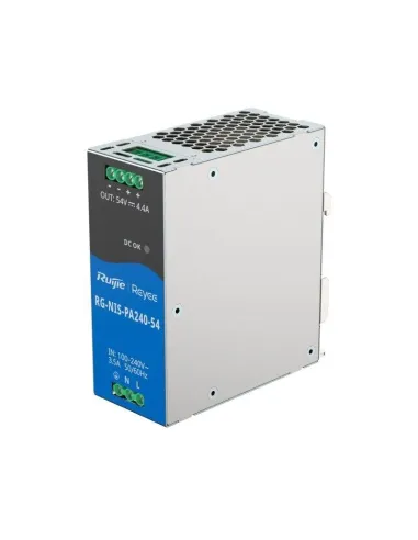 Ruijie Reyee RG-NIS-PA240-54 Estaciones Energía Portátiles 240W 2 salidas DC 54V Montaje DIN Compacta
