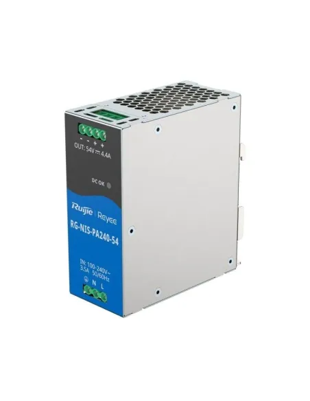 Ruijie Reyee RG-NIS-PA240-54 Estaciones Energía Portátiles 240W 2 salidas DC 54V Montaje DIN Compacta