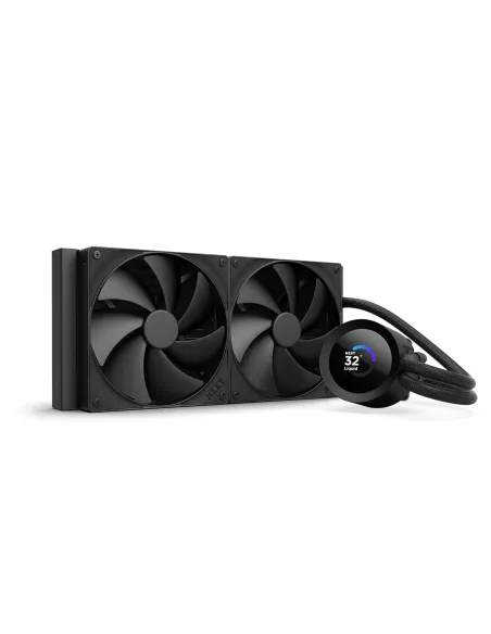NZXT Kraken Plus 280mm Refrigeración Líquida 2 Ventiladores Display TFT PWM Negro