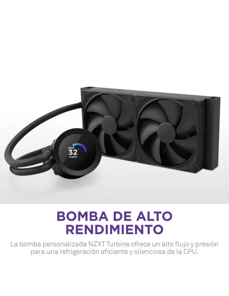NZXT Kraken Plus 280mm Negro: AIO con pantalla TFT