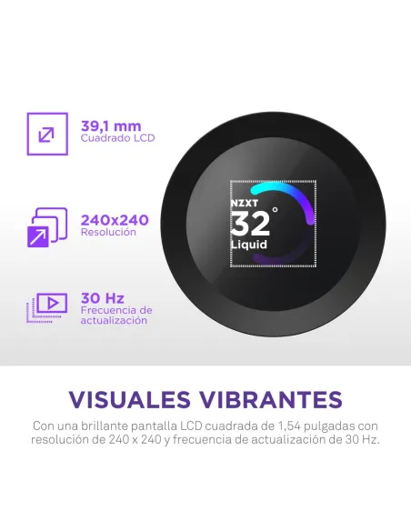 NZXT Kraken Plus 280mm Negro: AIO con pantalla TFT