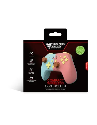 DragonShock PopTop Azul y Rosa Gamepad Inalámbrico Bluetooth para Nintendo Switch