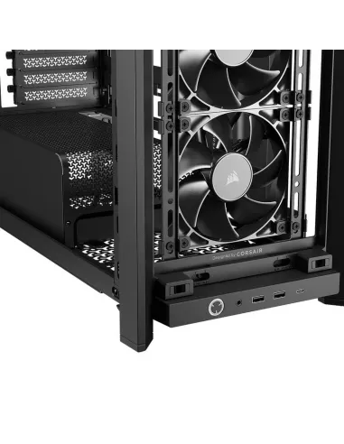 Torre ATX Corsair FRAME 4000X RS negra con 4 ventiladores RS120