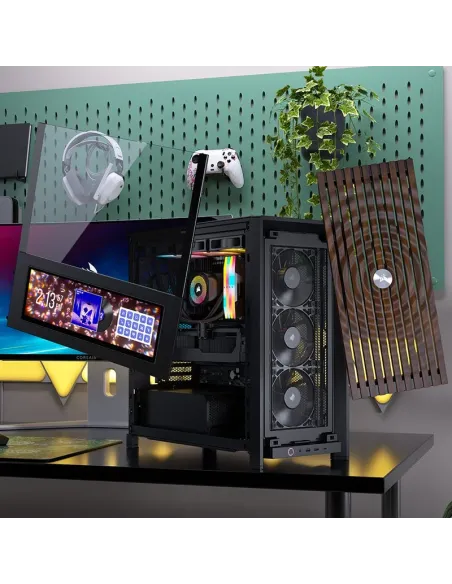 Torre ATX Corsair FRAME 4000X RS negra con 4 ventiladores RS120