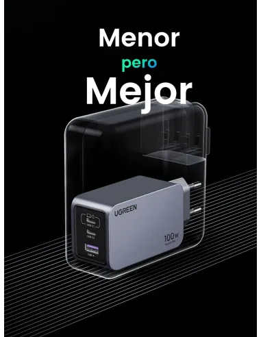 Cargador GaN 3 puertos EU Ugreen Nexode Pro 100W
