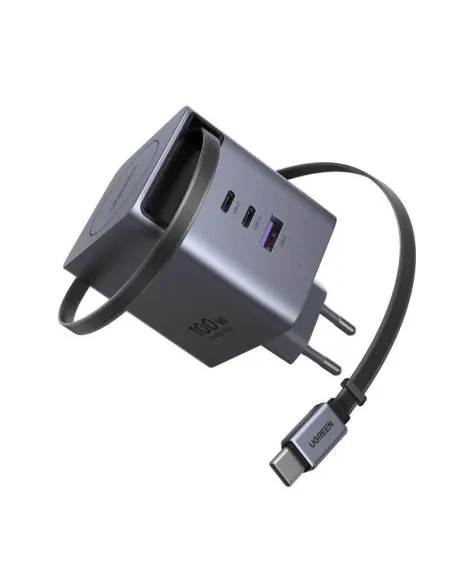 Ugreen Nexode Pro 100W GaNInfinity con cable retráctil USB-C integrado