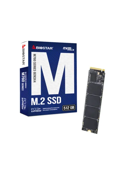 Biostar M760 512GB Disco Duro SSD PCIe Gen3x4 NVMe 1.3