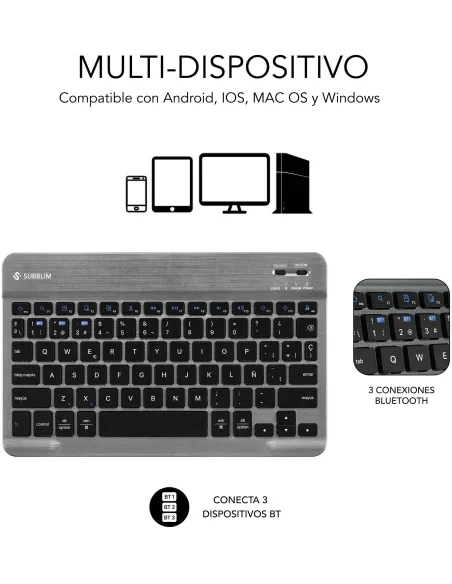 Funda con teclado Subblim KeyTab Pro BT para Tab A11+