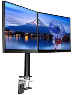Iiyama DS1002C-B1 Soporte Doble de Mesa para Monitor 10"-30" VESA 100x100 Máx 10Kg-1370828