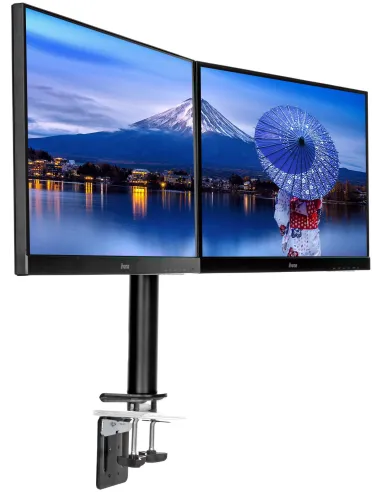 Iiyama DS1002C-B1 Soporte Doble de Mesa para Monitor 10"-30" VESA 100x100 Máx 10Kg
