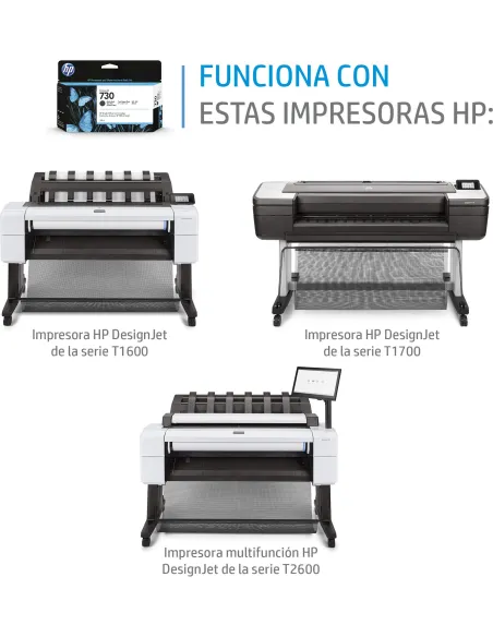 Cartucho HP 730 magenta 300 ml para DesignJet T1700