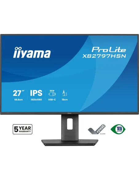 Iiyama ProLite XB2797HSN-B1 27" FullHD 100Hz IPS USB-C LAN Altura Pivot Eye Comfort