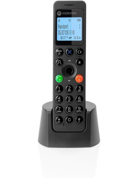 Motorola DOT201 DECT Altavoz 100 contactos Negro terminal con pantalla