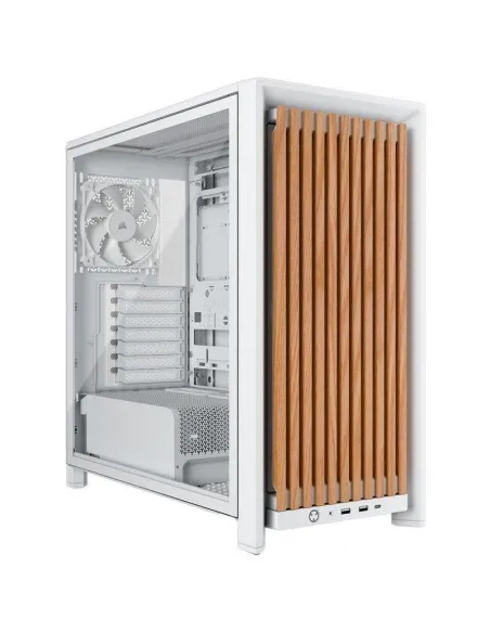 Corsair FRAME 4000D Wood RS Blanco roble modular 4 ventiladores PWM