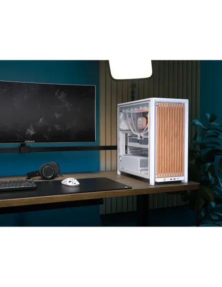 Torre de madera Corsair FRAME 4000D Wood RS Blanco