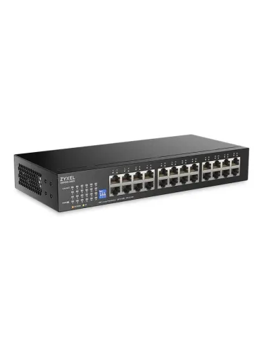 ZyXEL GS1100-24ES Switch de Red 24 GbE Puertos No Gestionado Kits de Montaje en Pared y en Rack Incluidos