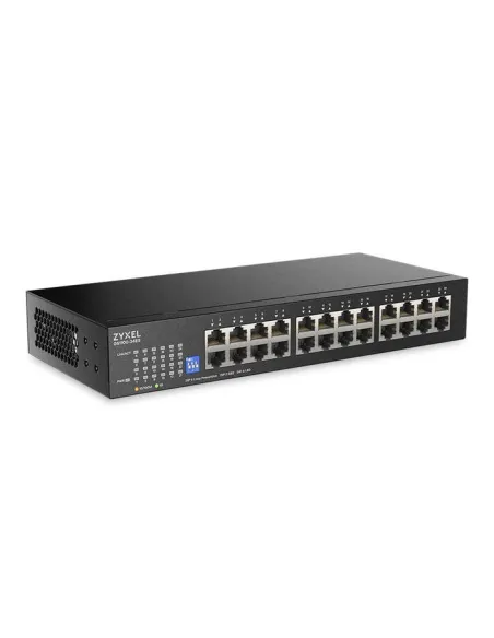ZyXEL GS1100-24ES Switch de Red 24 GbE Puertos No Gestionado Kits de Montaje en Pared y en Rack Incluidos