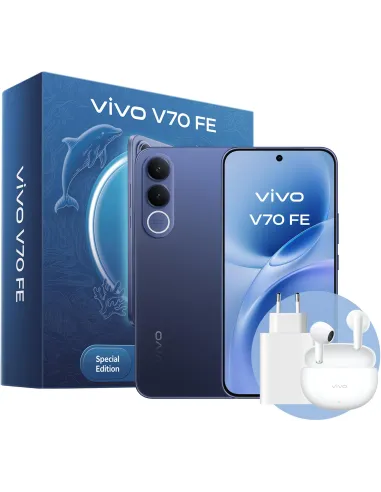 Vivo V70 FE 8GB/512GB Azul y Vivo Buds3 Azules
