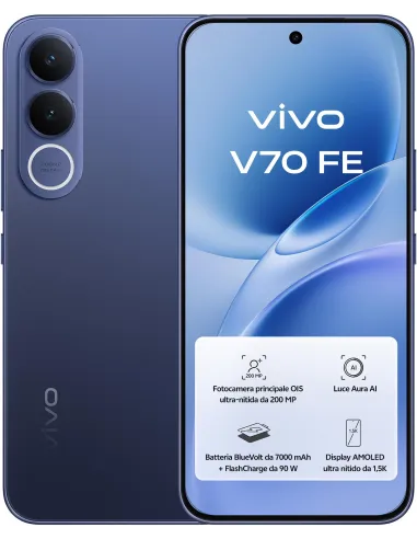 Bundle Vivo V70 FE 5G 8GB/256GB Azul y Vivo Buds3 Azules