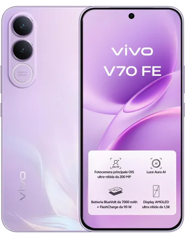 Vivo V70 FE 5G 8GB/256GB Púrpura y Vivo Buds Púrpuras